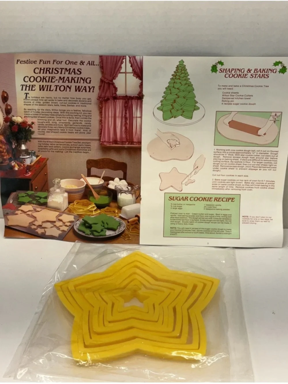 Vintage Wilton 1982 Christmas Cookie Tree Kit 10 Piece Set USA